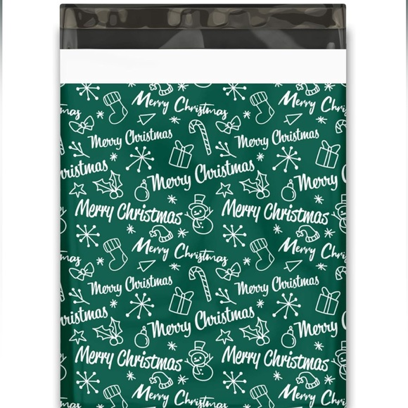 20pc 10x13 Merry Christmas Poly Mailers - Picture 2 of 2